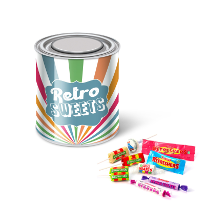 LARGE PAINT TIN - RETRO SWEETS - PICK N MIX SWEETS