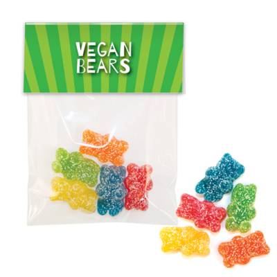 VEGAN JELLY BEARS SWEETS BAG with Header Card