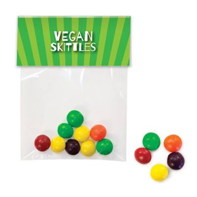 VEGAN SKITTLES SWEETS BAG with Header Card