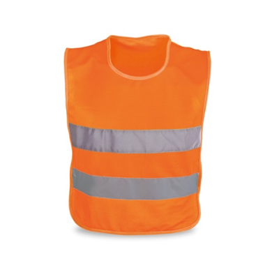 MIKE 100% POLYESTER REFLECTIVE KIDS’ VESTS in Orange