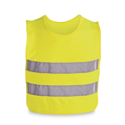 MIKE 100% POLYESTER REFLECTIVE KIDS’ VESTS in Yellow