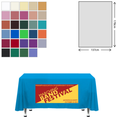 PREMIUM FABRIC TABLE CLOTH - 138X178CM (4FT TABLE - SHORT DROP)