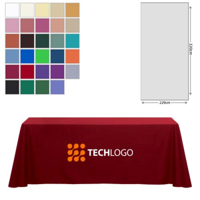 PREMIUM FABRIC TABLE CLOTH - 229X320CM (6FT TABLE - FULL DROP)