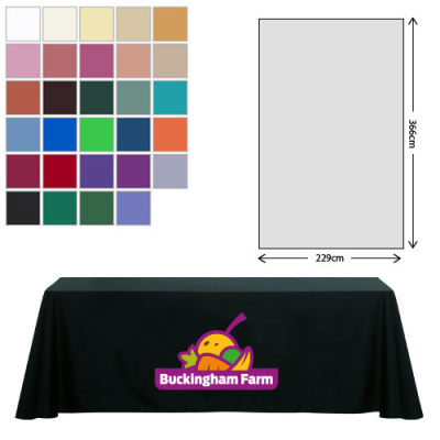 PREMIUM FABRIC TABLE CLOTH - 229X366CM (8FT TABLE - FULL DROP)