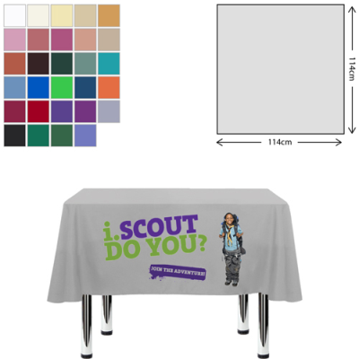 PREMIUM FABRIC TABLE CLOTH - SQUARE - 115X115CM (2FT HIGH TABLE - MID DROP)