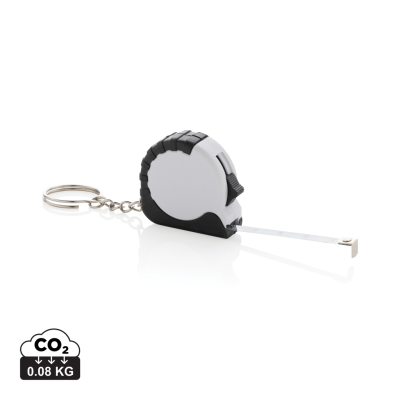 MEASUREMATE RCS REYCLED ABS 1 METER TAPE KEYRING CHAIN in White