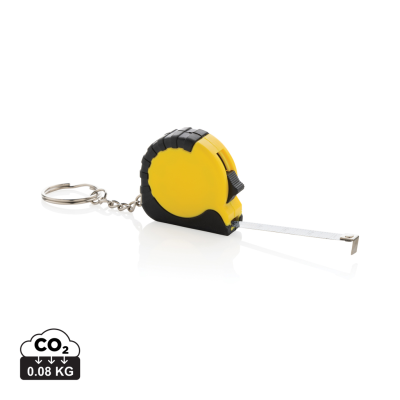 MEASUREMATE RCS REYCLED ABS 1 METER TAPE KEYRING CHAIN in Yellow