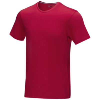 AZURITE SHORT SLEEVE MEN’S ORGANIC TEE SHIRT in Red