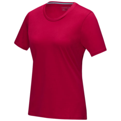 AZURITE SHORT SLEEVE WOMEN’S ORGANIC TEE SHIRT in Red