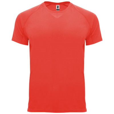 BAHRAIN SHORT SLEEVE CHILDRENS SPORTS TEE SHIRT in Fluor Coral