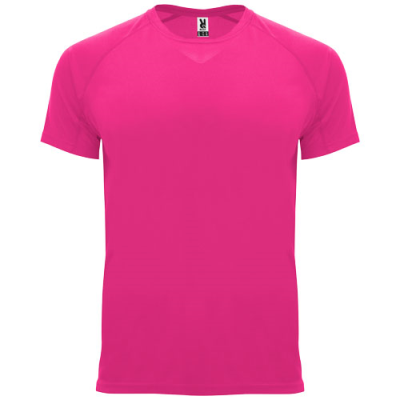 BAHRAIN SHORT SLEEVE CHILDRENS SPORTS TEE SHIRT in Pink Fluor