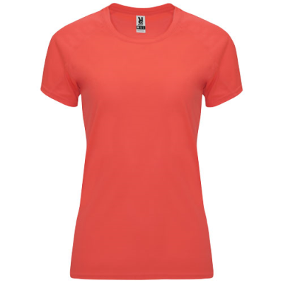 BAHRAIN SHORT SLEEVE WOMENS SPORTS TEE SHIRT in Fluor Coral