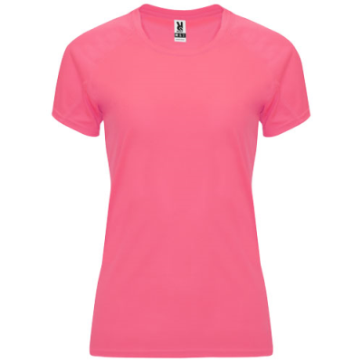 BAHRAIN SHORT SLEEVE WOMENS SPORTS TEE SHIRT in Fluor Lady Pink