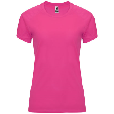 BAHRAIN SHORT SLEEVE WOMENS SPORTS TEE SHIRT in Pink Fluor