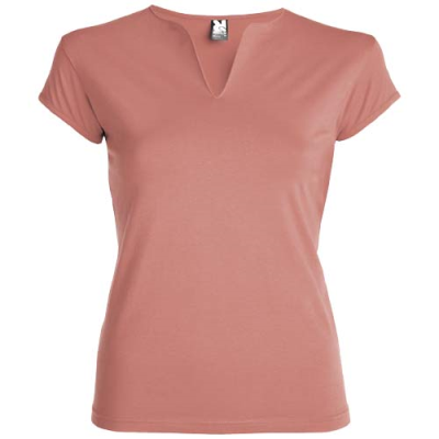 BELICE SHORT SLEEVE WOMENS TEE SHIRT in Clay Orange