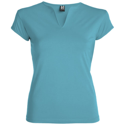 BELICE SHORT SLEEVE WOMENS TEE SHIRT in Turquois