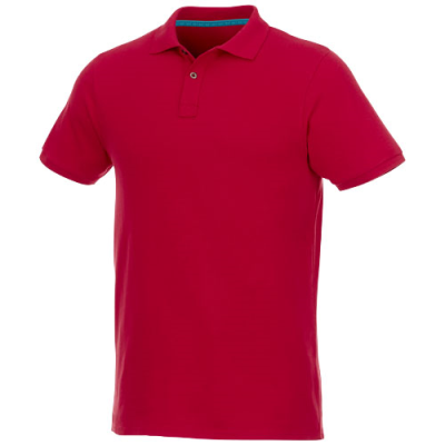 BERYL SHORT SLEEVE MENS ORGANIC RECYCLED POLO in Red