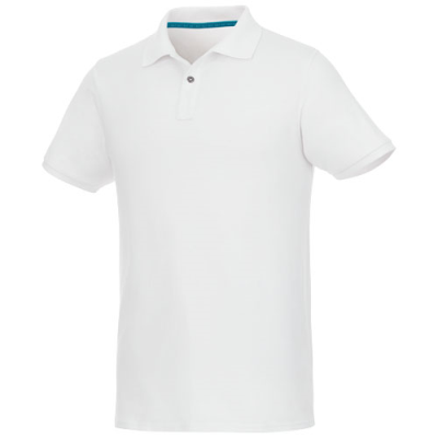 BERYL SHORT SLEEVE MENS ORGANIC RECYCLED POLO in White