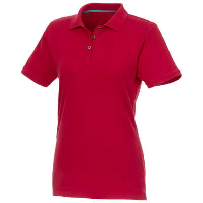 BERYL SHORT SLEEVE WOMENS ORGANIC RECYCLED POLO in Red