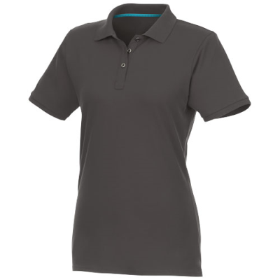 BERYL SHORT SLEEVE WOMENS ORGANIC RECYCLED POLO in Storm Grey