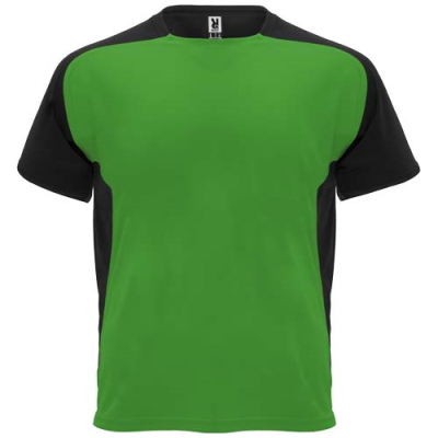 BUGATTI SHORT SLEEVE UNISEX SPORTS TEE SHIRT in Fern Green & Solid Black