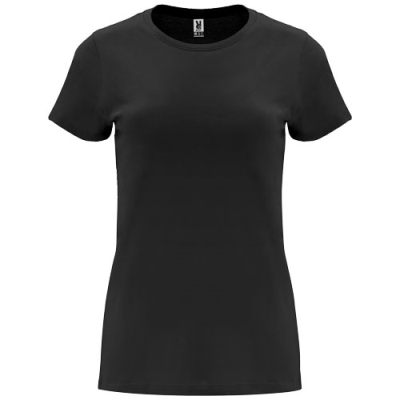 CAPRI SHORT SLEEVE WOMENS TEE SHIRT in Solid Black