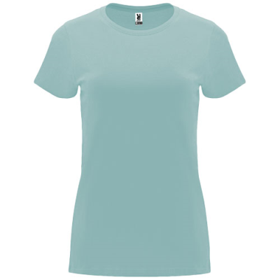 CAPRI SHORT SLEEVE WOMENS TEE SHIRT in Washed Blue