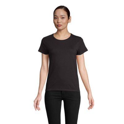 CRUSADER LADIES TEE SHIRT 150G in Black