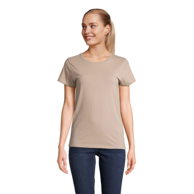 CRUSADER LADIES TEE SHIRT 150G in Brown