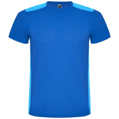 DETROIT SHORT SLEEVE UNISEX SPORTS TEE SHIRT in Royal Blue & Light Royal