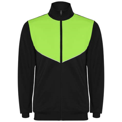 EVANS UNISEX TRACKSUIT in Solid Black & Lime