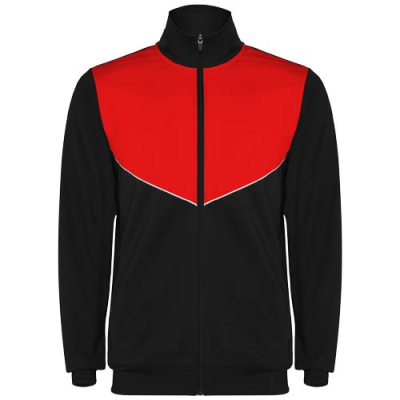 EVANS UNISEX TRACKSUIT in Solid Black & Red