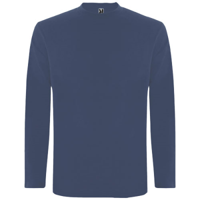 EXTREME LONG SLEEVE MENS TEE SHIRT in Blue Denim