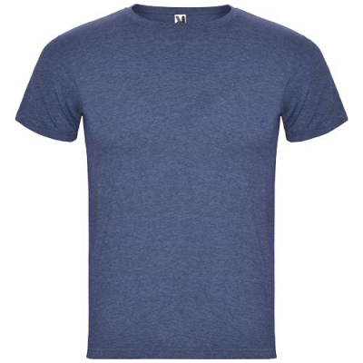 FOX SHORT SLEEVE MENS TEE SHIRT in Heather Denim Blue