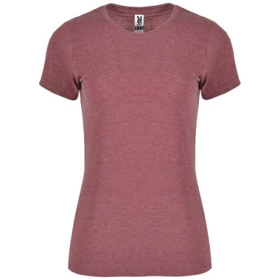 FOX SHORT SLEEVE WOMENS TEE SHIRT in Heather Garnet