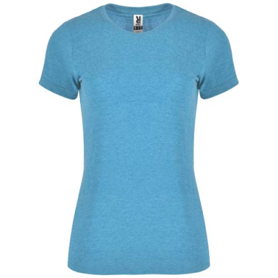 FOX SHORT SLEEVE WOMENS TEE SHIRT in Heather Turquoise