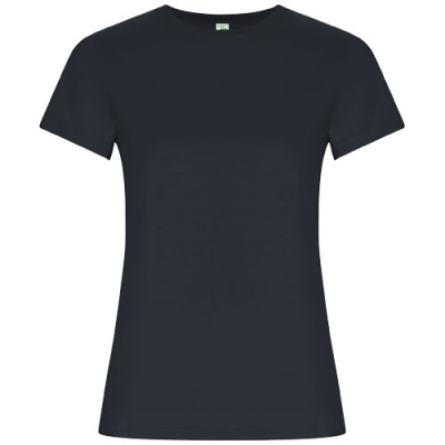 GOLDEN SHORT SLEEVE WOMENS TEE SHIRT in Ebony