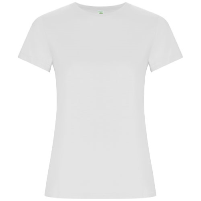 GOLDEN SHORT SLEEVE WOMENS TEE SHIRT in White