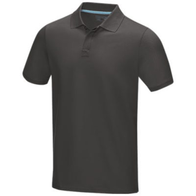 GRAPHITE GREY SHORT SLEEVE MEN’S ORGANIC POLO in Storm Grey