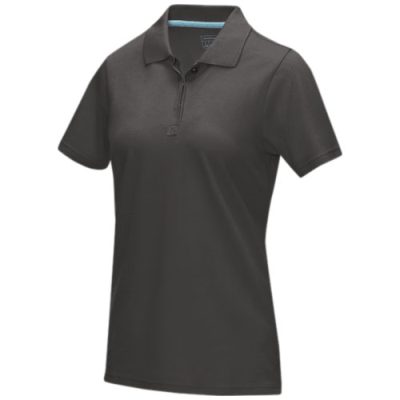 GRAPHITE GREY SHORT SLEEVE WOMEN’S ORGANIC POLO in Storm Grey