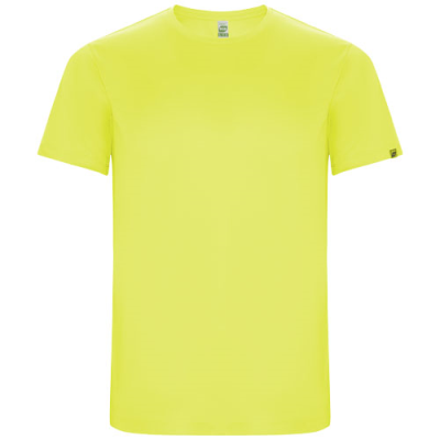 IMOLA SHORT SLEEVE CHILDRENS SPORTS TEE SHIRT in Fluor Yellow