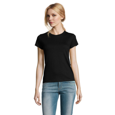 IMPERIAL LADIES TEE SHIRT 190G in Black