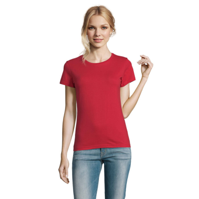 IMPERIAL LADIES TEE SHIRT 190G in Red