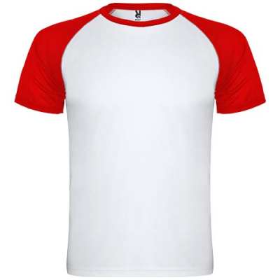 INDIANAPOLIS SHORT SLEEVE CHILDRENS SPORTS TEE SHIRT in White & Red