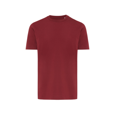 IQONIQ BRETT RECYCLED COTTON TEE SHIRT in Burgundy