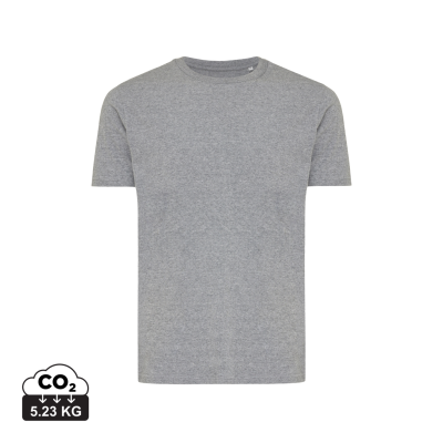 IQONIQ BRETT RECYCLED COTTON TEE SHIRT in Light Heather Anthracite Grey