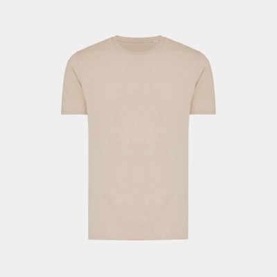 IQONIQ BRETT RECYCLED COTTON TEE SHIRT in Light Heather Brown