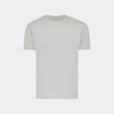 IQONIQ BRETT RECYCLED COTTON TEE SHIRT in Light Heather Grey