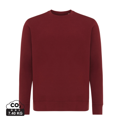 IQONIQ ETOSHA LIGHTWEIGHT RECYCLED COTTON CREW NECK in Burgundy