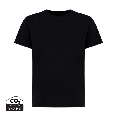 IQONIQ KOLI CHILDRENS LIGHTWEIGHT RECYCLED COTTON TEE SHIRT in Black